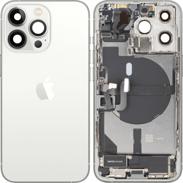 Capac Baterie Apple iPhone 13 Pro, Cu Carcasa Mijloc, Full Parts, Argintiu, Swap Premium
