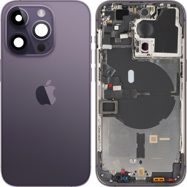 Capac Baterie Apple iPhone 14 Pro, Cu Carcasa Mijloc, Mov (Deep Purple), Swap Premium