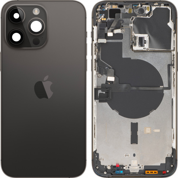 Capac Baterie Apple iPhone 14 Pro Max, Cu Carcasa Mijloc, Negru (Space Black), Swap Premium