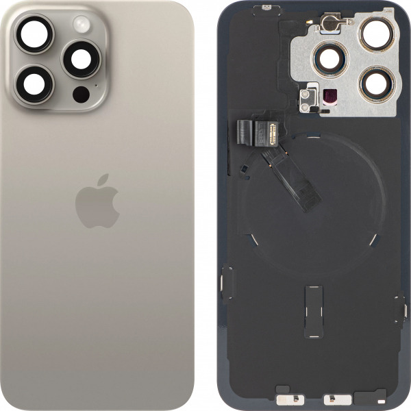 Capac Baterie Apple iPhone 15 Pro Max, Bej (Natural Titanium), Swap Premium
