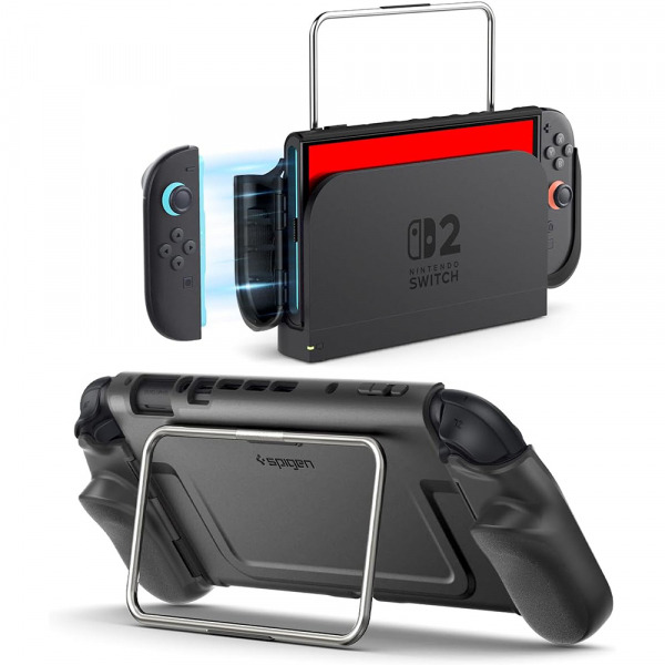 Carcasa Protectie Spigen Dual Grip Pro pentru Consola Nintendo Switch 2, Neagra ACS10196