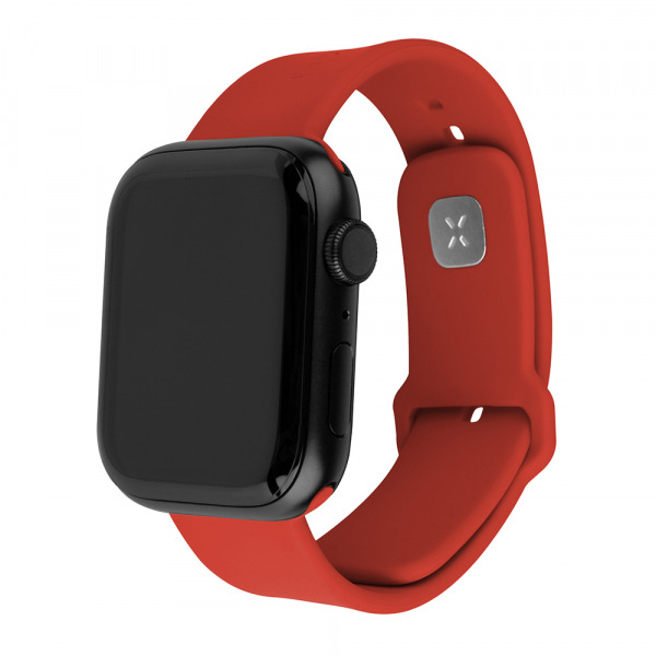Curea Fixed Silicone Sporty pentru Apple Watch 42mm / 41mm / 40mm / 38mm Series, Rosie