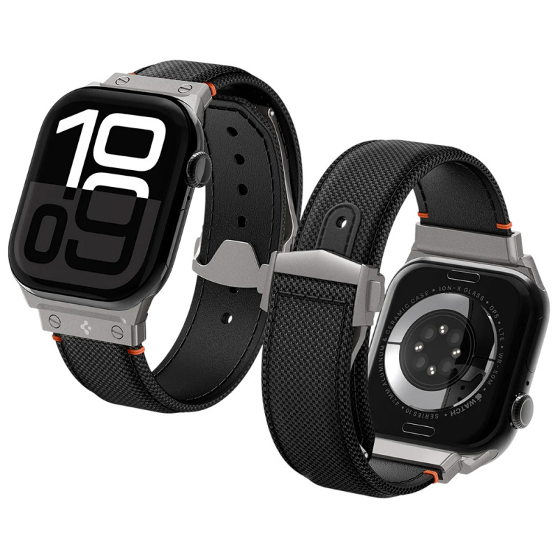 Curea Spigen Classic Fit pentru Apple Watch 49mm / 46mm / 45mm / 44mm / 42mm Series, Neagra AMP09304