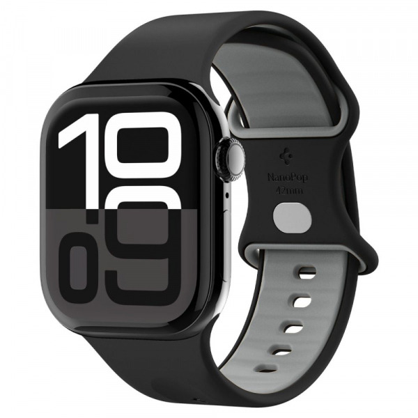 Curea Spigen Nano Pop pentru Apple Watch 42mm / 41mm / 40mm / 38mm Series, Neagra AMP09324