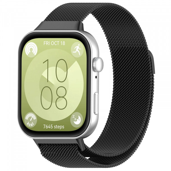 Curea Techsuit W009 pentru Huawei Watch Fit 4 Pro / Fit 4 / Fit 3, Neagra