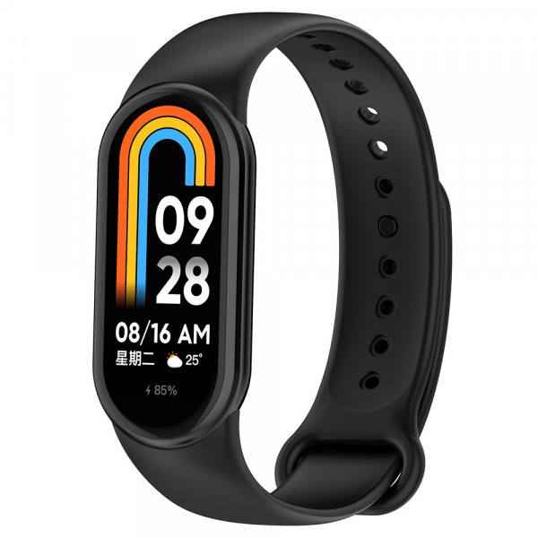 Curea Techsuit W014 pentru Xiaomi Smart Band 10 / 9 / 8, Neagra