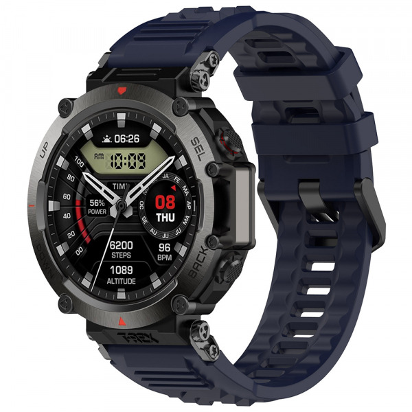 Curea Techsuit W067 pentru Amazfit T-Rex Ultra, Bleumarin