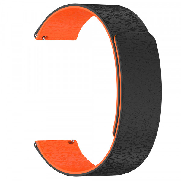 Curea Techsuit W074 pentru Samsung Galaxy Watch Series, 20mm, Neagra Portocalie