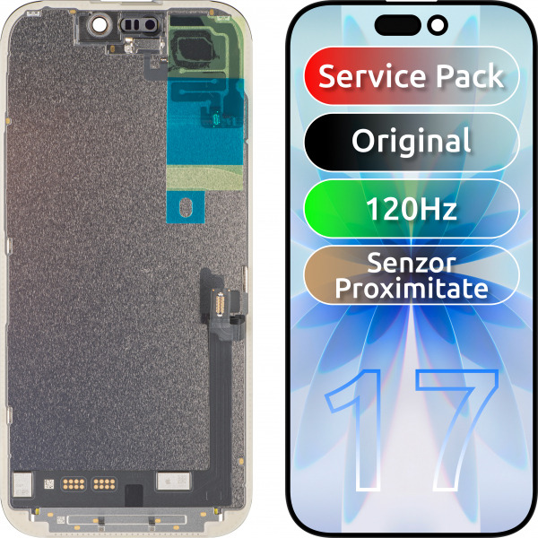 Display cu Touchscreen Apple iPhone 17, cu Rama, Negru, Service Pack 661-56065