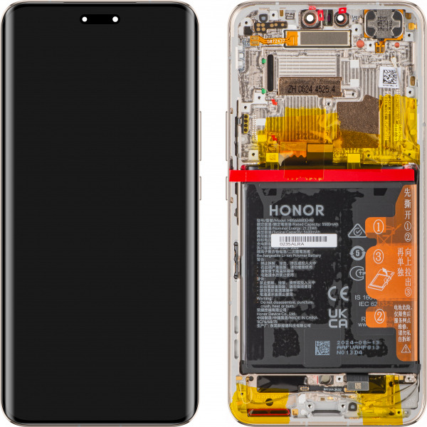 Display cu Touchscreen Honor Magic6 Pro, cu Rama si Acumulator, Auriu, Service Pack 0235ALRA