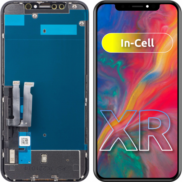 Display cu Touchscreen JK pentru Apple iPhone XR, cu Rama, Versiune LCD In-Cell, Negru
