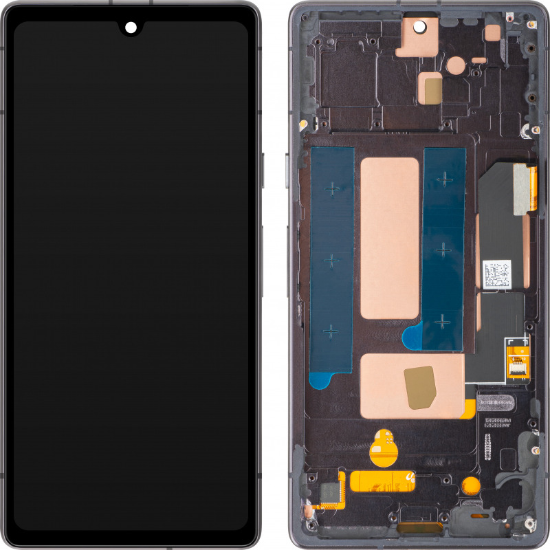 Display cu Touchscreen MP compatibil cu Google Pixel 7a, cu Rama, Versiune OLED, Negru