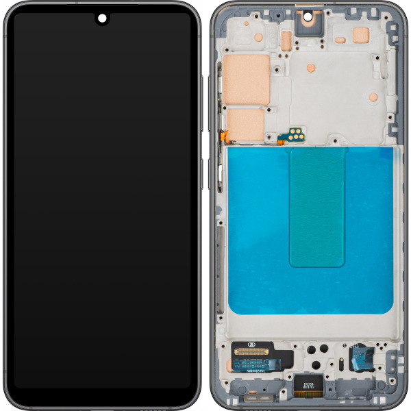 Display cu Touchscreen MP compatibil cu Samsung Galaxy S23 S911, cu Rama, Negru