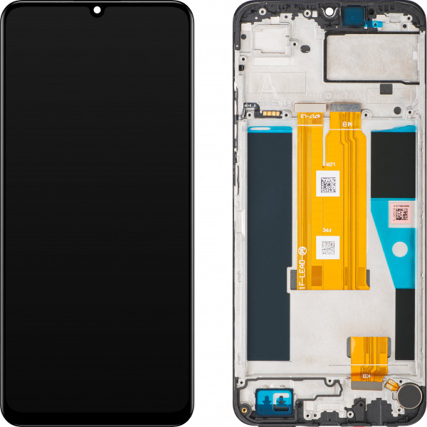 Display cu Touchscreen Realme Note 60, cu Rama, Negru (Marble Black), Service Pack 621029000222