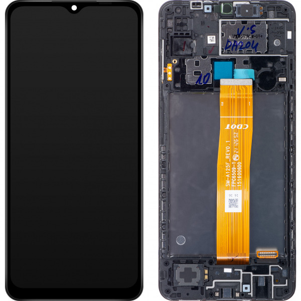 Display cu Touchscreen Samsung Galaxy A12 A125, cu Rama, Negru, Service Pack GH82-24491A