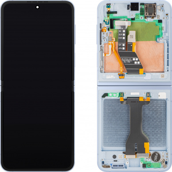 Display cu Touchscreen Samsung Galaxy Z Flip6 F741, cu Rama, Sub Inner, Albastru, Service Pack GH82-35014C