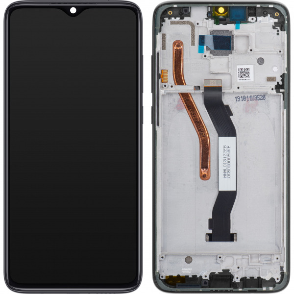 Display cu Touchscreen Xiaomi Redmi Note 8 Pro, cu Rama, Negru, Service Pack 56000500G700