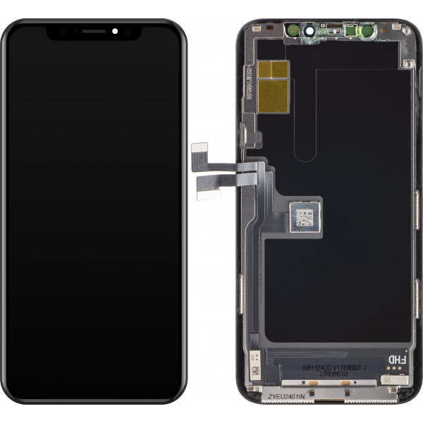 Display cu Touchscreen ZY pentru Apple iPhone 11 Pro, cu Rama, Versiune LCD In-Cell IC Movable, Negru