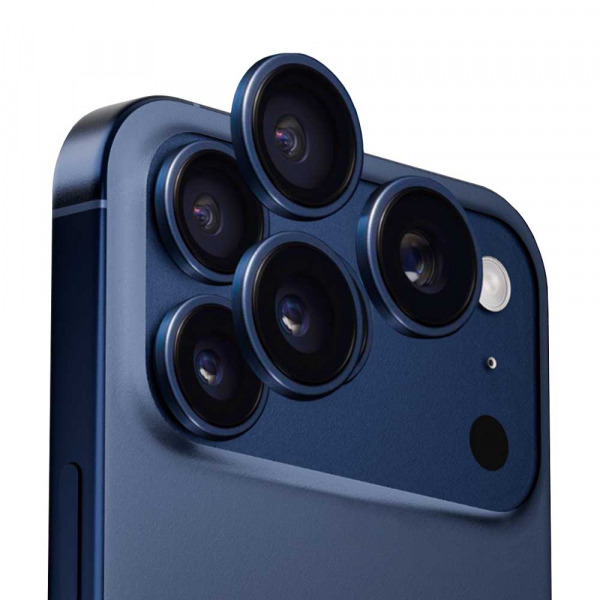 Folie de protectie Camera Spate Anank AR pentru Apple iPhone 17 Pro Max / 17 Pro, Sticla Securizata, Albastra