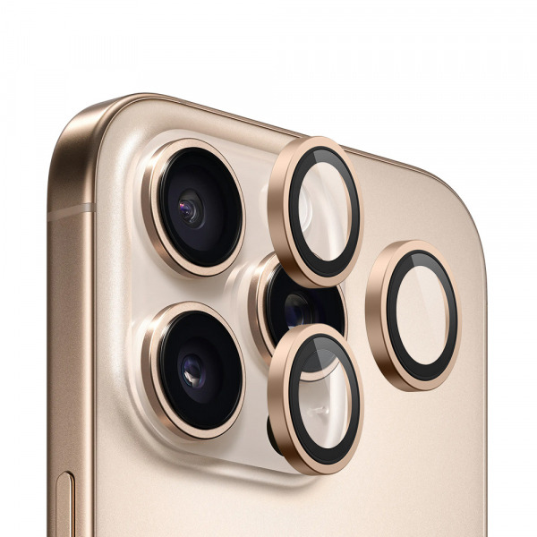 Folie de protectie Camera Spate Blueo 99 Anti-Refective HD pentru Apple iPhone 16 Pro Max / 16 Pro, Sticla Securizata, Bronz