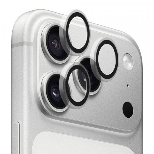 Folie de protectie Camera Spate Blueo Metal Frame pentru Apple iPhone 17 Pro Max / 17 Pro, Sticla Securizata, Transparenta