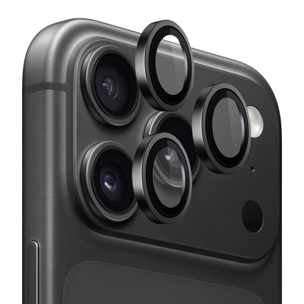 Folie de protectie Camera Spate Lito Titanium AR pentru Apple iPhone 18 Pro / 18 Pro Max, Sticla Securizata, Neagra