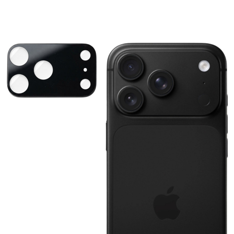 Folie de protectie Camera Spate Techsuit pentru Apple iPhone 18 Pro, Sticla Securizata, Neagra
