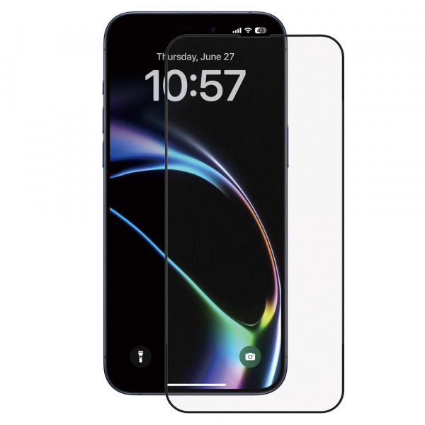Folie de protectie Ecran Anank 1X Reinforced pentru Apple iPhone 16 Pro, Sticla Securizata, Full Glue, 2.5D, Set 10 bucati, Neagra