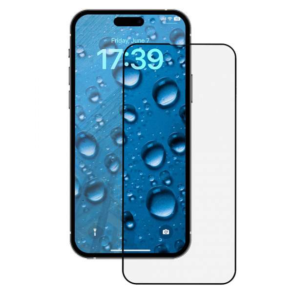 Folie de protectie Ecran Anank 3X Reinforced pentru Apple iPhone 16, Sticla Securizata, Full Glue, 2.5D, Neagra