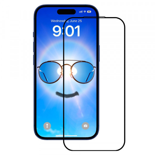 Folie de protectie Ecran Anank Anti Reflection pentru Apple iPhone 17, Sticla Securizata, Full Glue, 2.5D, Neagra