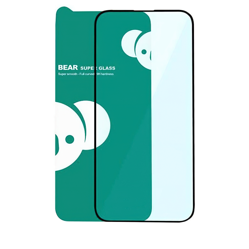 Folie de protectie Ecran Bear Super Hard pentru Apple iPhone 17e / 16e / 14 / 13 Pro / 13, Sticla Securizata, Full Glue, 3D, Neagra