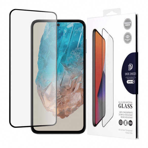 Folie de protectie Ecran DUX DUCIS pentru Samsung Galaxy M35, Sticla Securizata, Edge Glue, Neagra