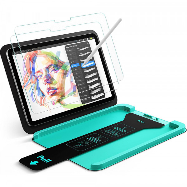 Folie de protectie Ecran ESR Armorite Paper Feel UltraFit pentru Apple iPad (2025) / (2022), Sticla Securizata, Full Glue, Set 2 bucati