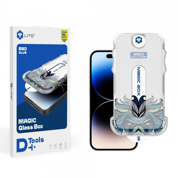 Folie de protectie Ecran Lito Magic Glass Box D+ Tools pentru Apple iPhone 17 Pro Max, Sticla Securizata, Full Glue