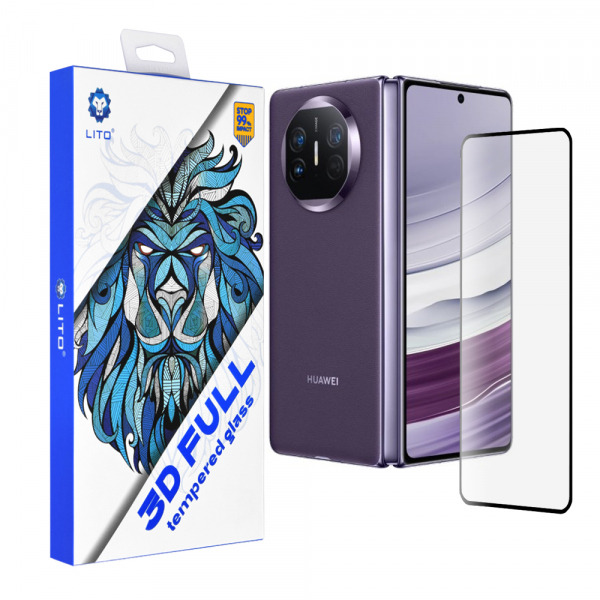 Folie de protectie Ecran Lito pentru Huawei Mate X5, Sticla Securizata, Full Glue, 3D, Neagra