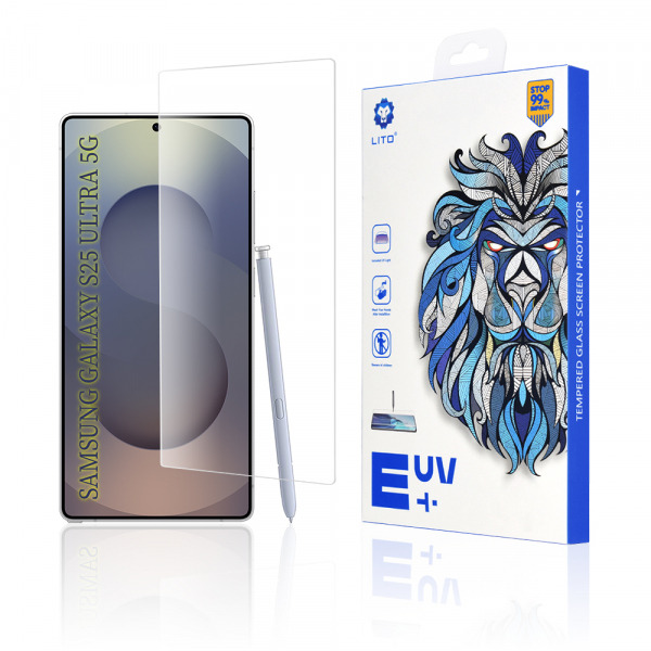 Folie de protectie Ecran Lito pentru Samsung Galaxy S25 Ultra S938, Sticla Securizata, UV Glue, 3D