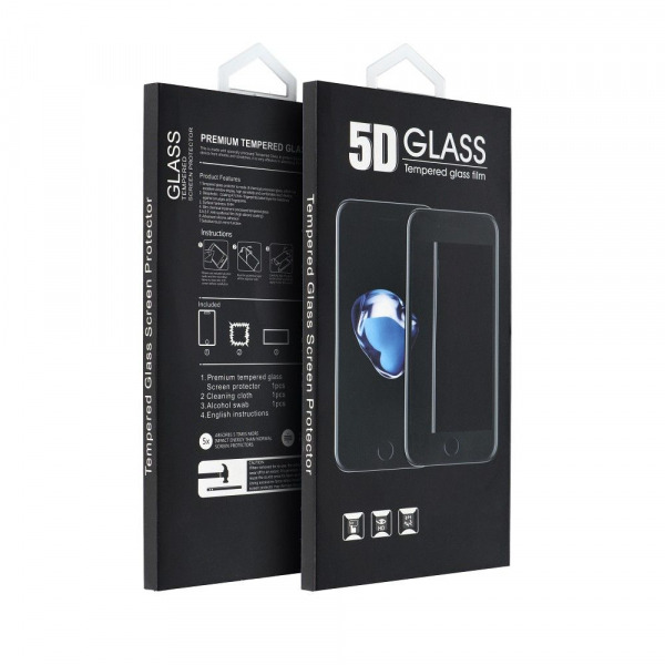 Folie de protectie Ecran OEM pentru Apple iPhone SE (2022) / SE (2020) / 8, Sticla Securizata, Full Glue, 5D, Neagra