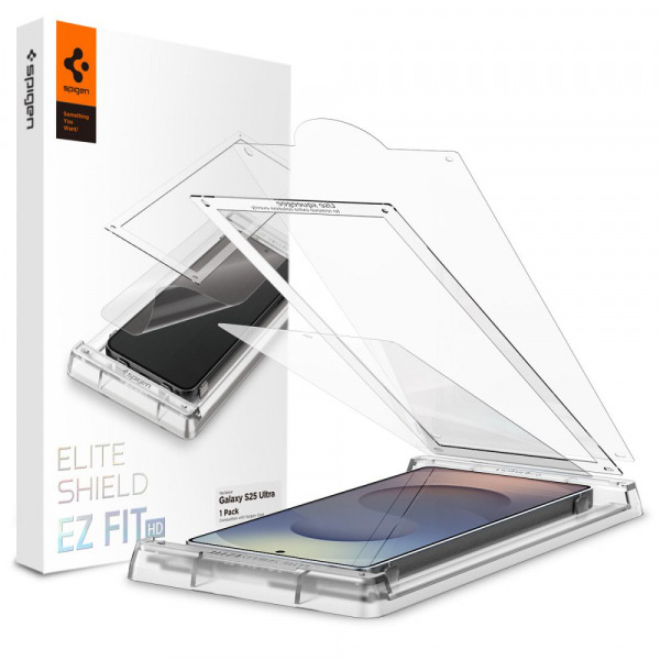 Folie de protectie Ecran Spigen Elite Shield EZ FIT HD pentru Samsung Galaxy S25 Ultra S938, Plastic AFL09083