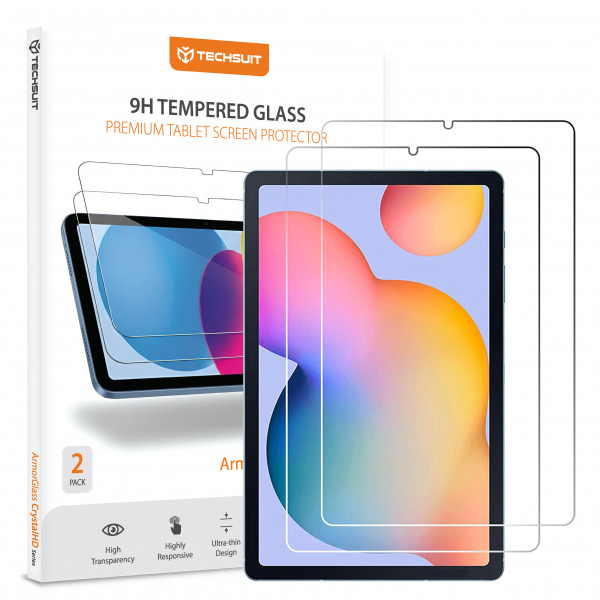 Folie de protectie Ecran Techsuit ArmorGlass CrystalHD pentru Samsung Galaxy Tab S6 Lite (2024), Sticla Securizata, Full Glue, Set 2 bucati