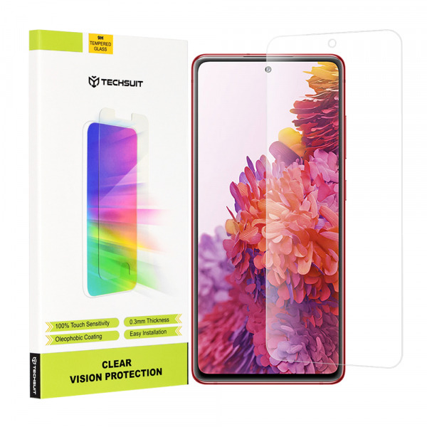Folie de protectie Ecran Techsuit Clear Vision pentru Samsung Galaxy S20 FE 2022 G781 / S20 FE 5G G781 / S20 FE G780, Sticla Securizata, Full Glue