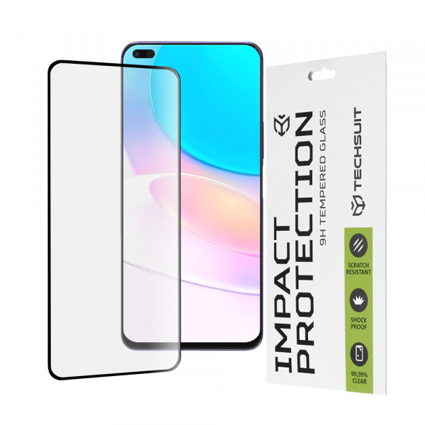 Folie de protectie Ecran Techsuit pentru Honor 50 Lite / Huawei nova 8i, Sticla Securizata, Full Glue, 111D, Neagra