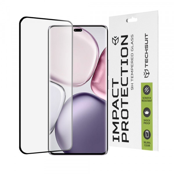 Folie de protectie Ecran Techsuit pentru Honor X9c / Magic7 Lite, Sticla Securizata, Full Glue, 111D, Neagra