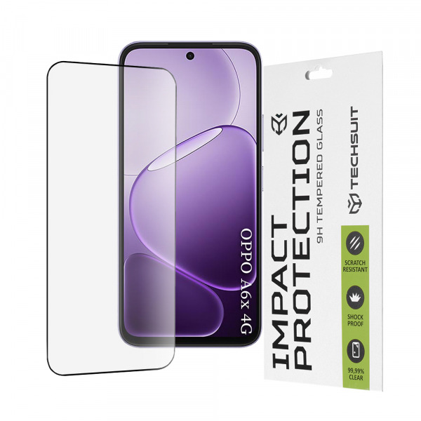 Folie de protectie Ecran Techsuit pentru Oppo A6x 4G / A6x, Sticla Securizata, Full Glue, 111D, Neagra
