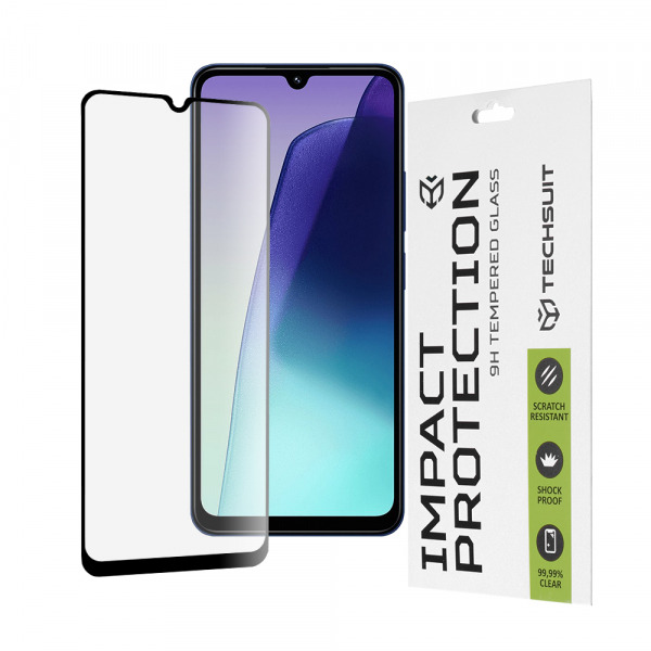 Folie de protectie Ecran Techsuit pentru Xiaomi Redmi A5 4G (Regional) / 14C / Poco C75, Sticla Securizata, Full Glue, 111D, Neagra