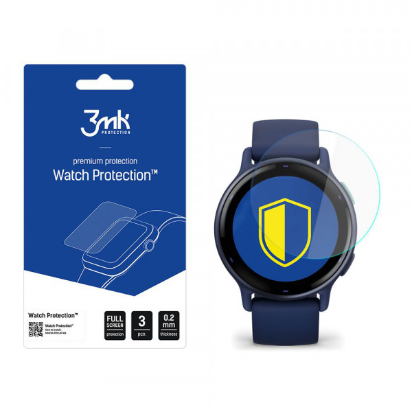 Folie Protectie 3MK Arc pentru Garmin Vivoactive 5, Set 3 bucati, Plastic