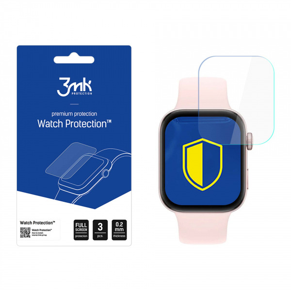 Folie Protectie 3MK Arc pentru Huawei Watch Fit 3, Set 3 bucati, Plastic
