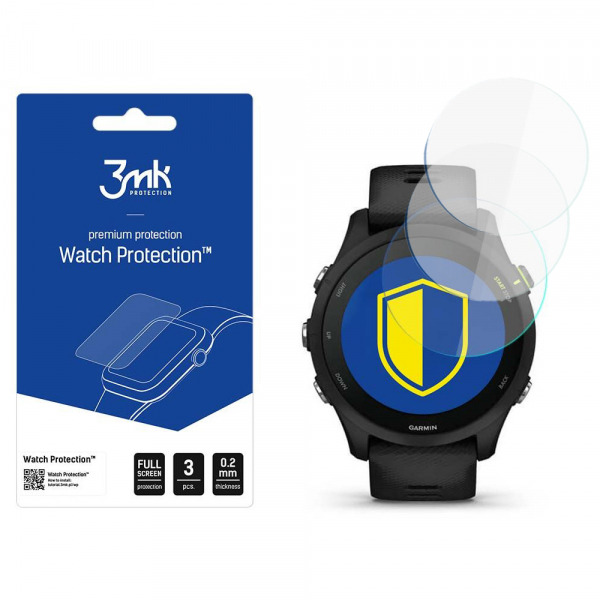 Folie Protectie 3MK FlexibleGlass pentru Garmin Forerunner 255, Set 3 bucati, Sticla Flexibila