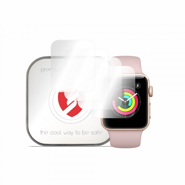 Folie Protectie Smart Protection Premium Classic pentru Apple Watch 38mm Series, Set 4 bucati, Plastic