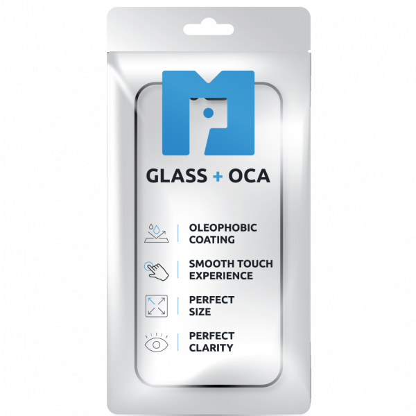 Geam Ecran + OCA MP compatibil cu Apple Watch Series 7 / 8 / 9 41mm, Negru