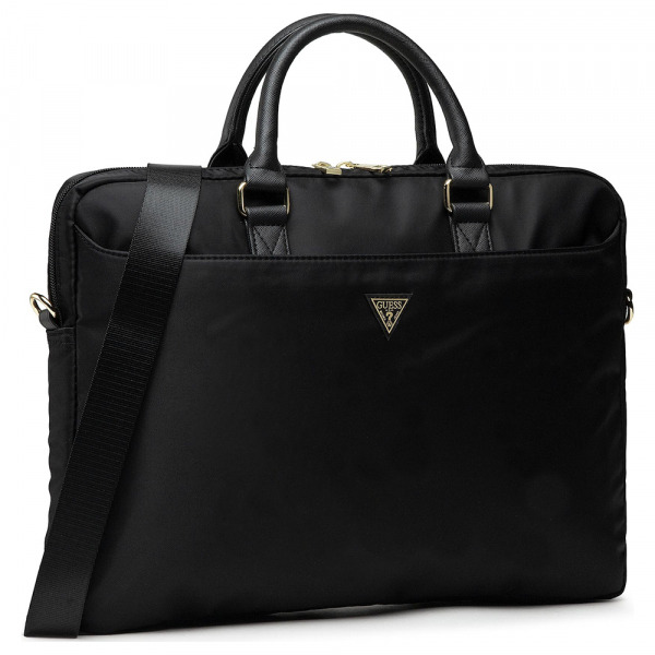 Geanta Guess Triangle Logo pentru Laptop 16inch, Neagra